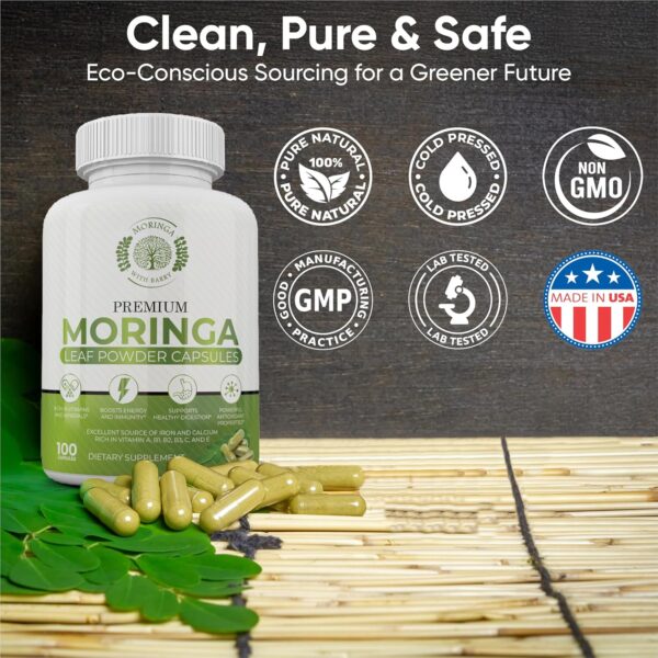 Moringa Leaf Powder Capsules - Image 3