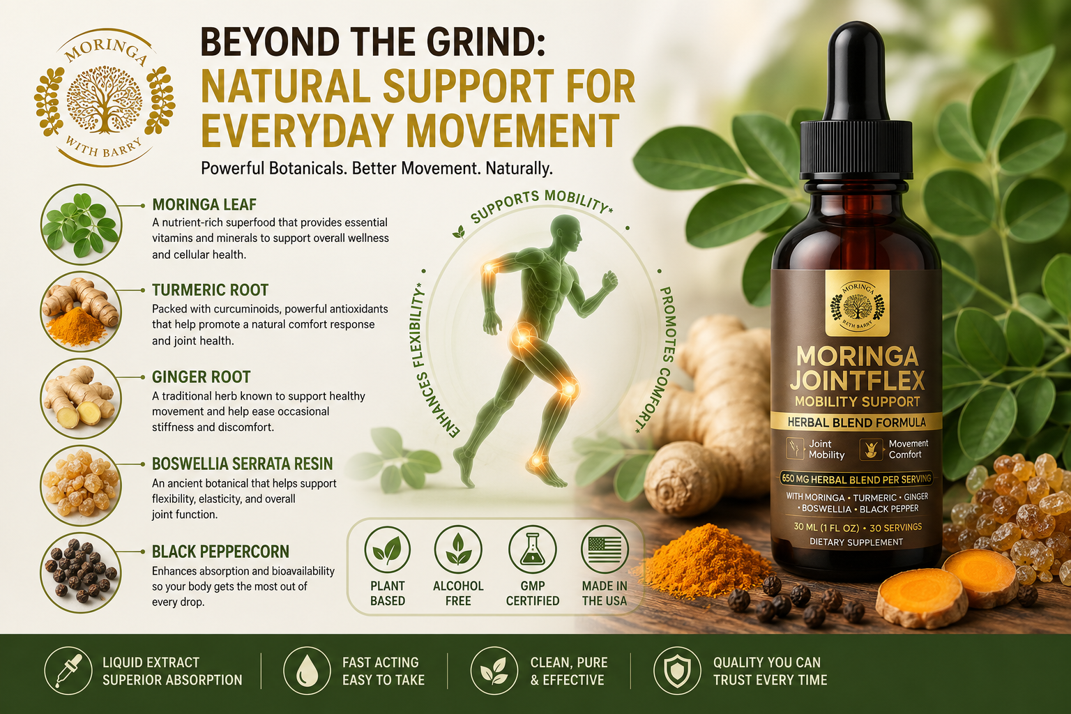 Moringa Joint Flex Mobility Support Extract for Daily Movement