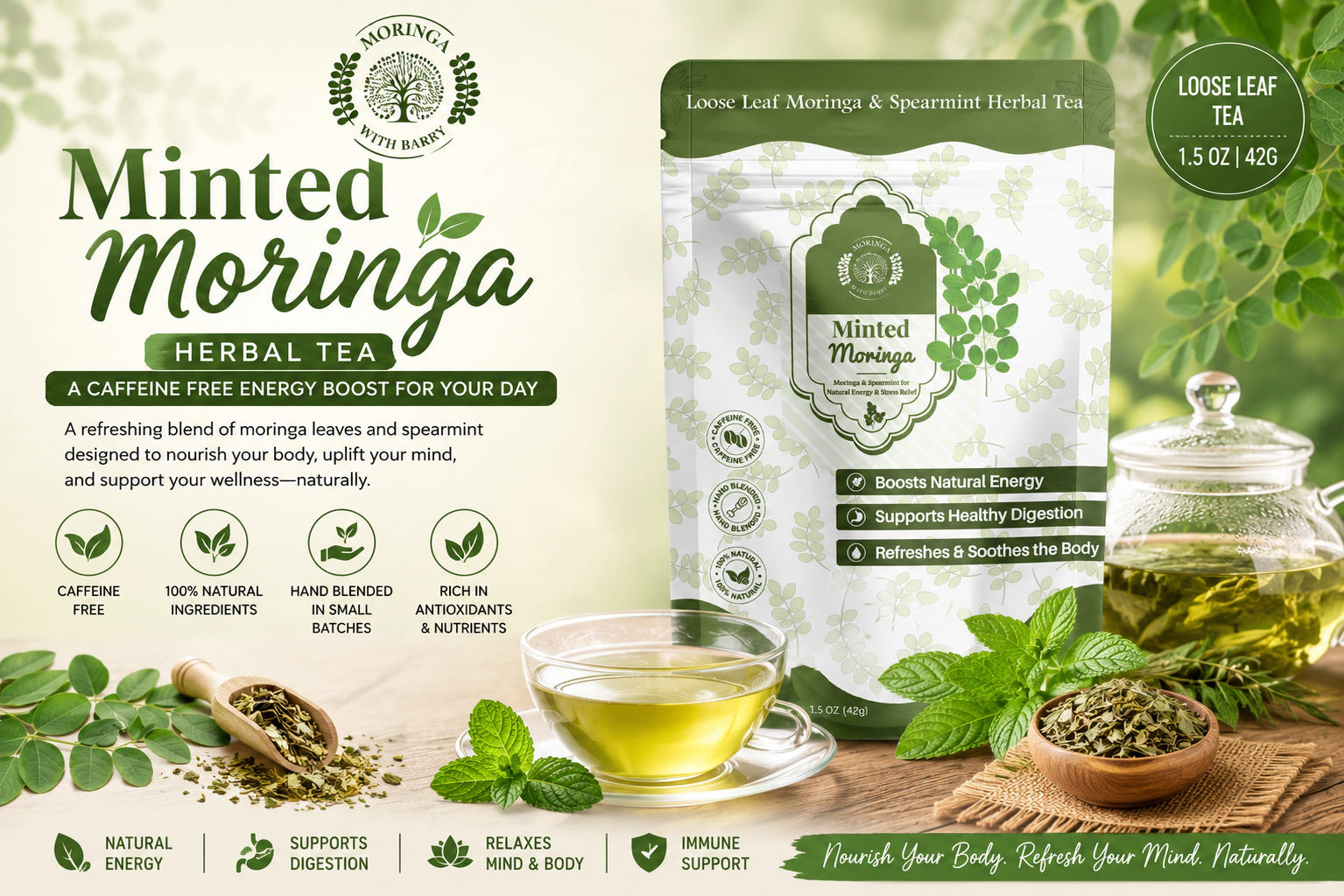 Minted Moringa Herbal Tea