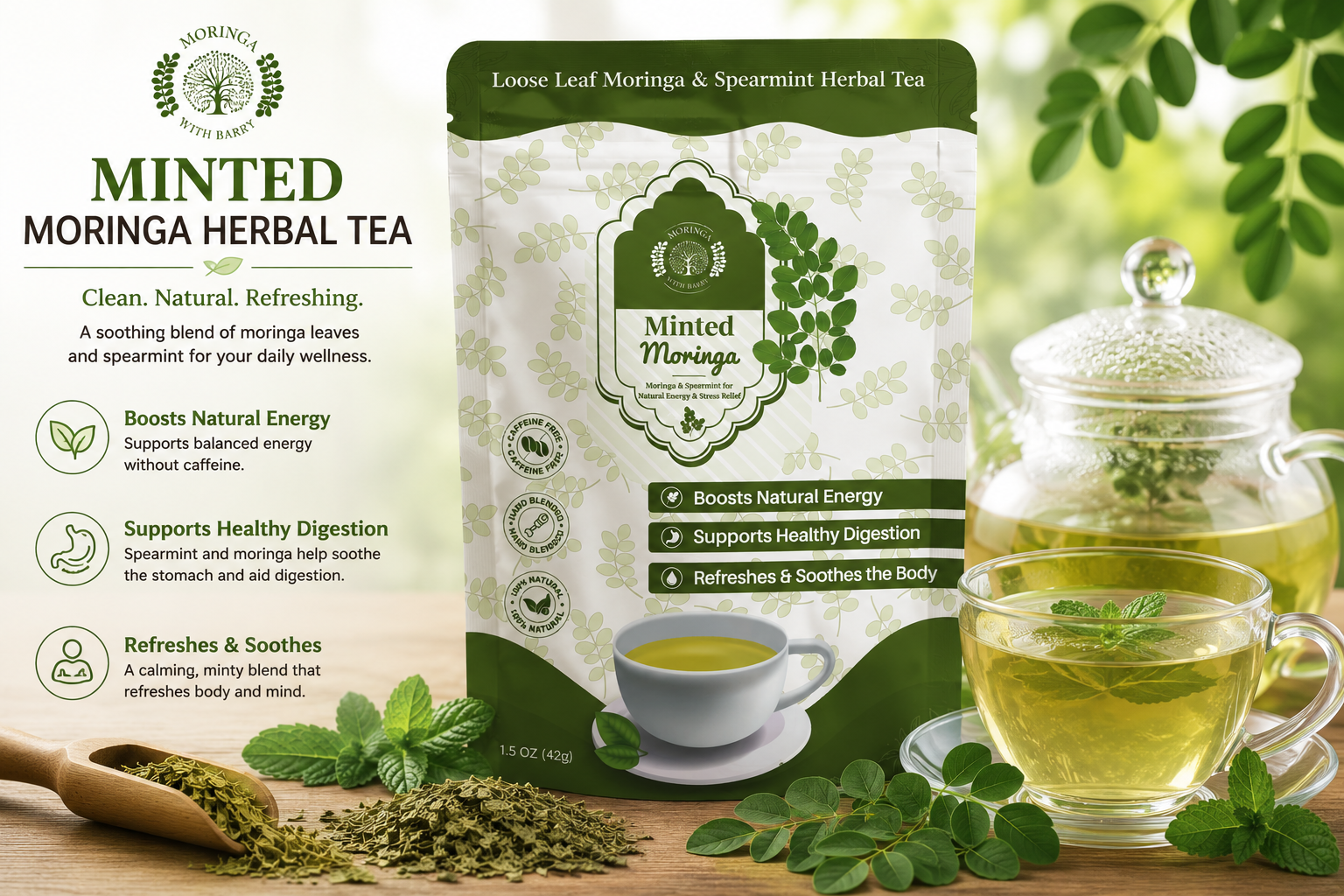 Minted Moringa Herbal Tea